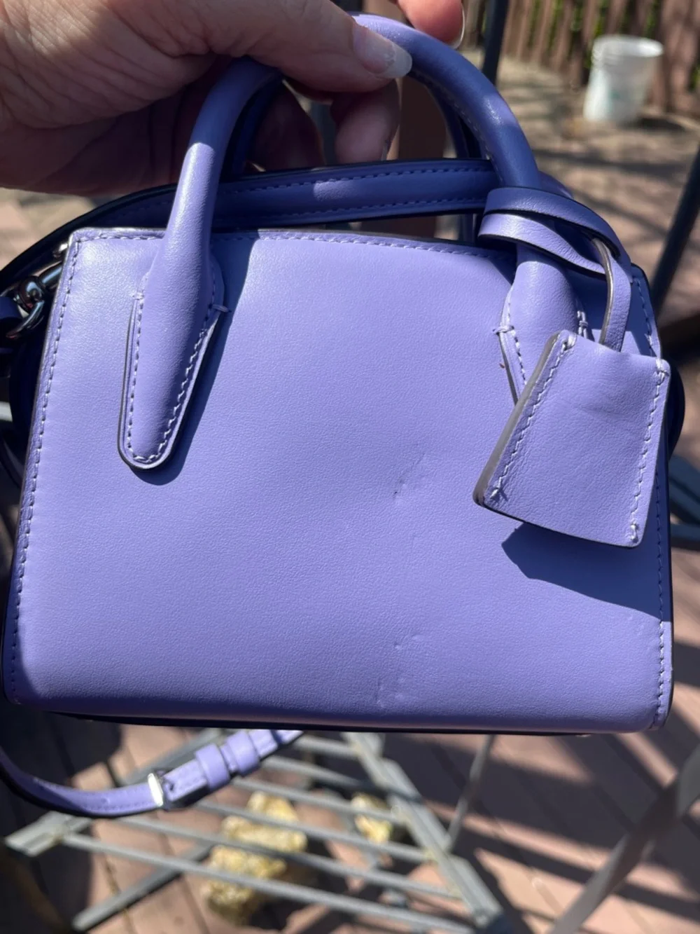 Coach Lavender Mini Satchel Bag with adjustable crossbody - Picture 13 of 17
